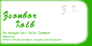 zsombor kolb business card